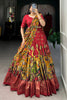 Awesome Red kalamkari Printed Silk Event Wear Lehenga Choli