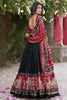 Astonishing Black Patola Printed Tussar Silk Event Wear Lehenga Choli