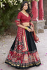 Astonishing Black Patola Printed Tussar Silk Event Wear Lehenga Choli