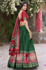 Flamboyant Green Patola Printed Tussar Silk Lehenga Choli With Dupatta