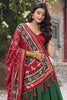 Flamboyant Green Patola Printed Tussar Silk Lehenga Choli With Dupatta