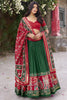 Flamboyant Green Patola Printed Tussar Silk Lehenga Choli With Dupatta