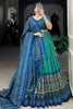 Wonderful Blue Printed Tussar Silk Traditional Lehenga Choli