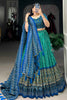 Wonderful Blue Printed Tussar Silk Traditional Lehenga Choli