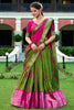 Alluring Green Shibori Printed Silk Traditional Lehenga Choli