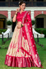 Incredible Cream Shibori Printed Silk Lehenga Choli With Dupatta