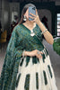 Fabulous Green Bandhani Printed Silk Navratri Lehenga Choli