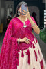 Wonderful Pink Bandhani Printed Silk Traditional Lehenga Choli