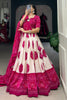 Wonderful Pink Bandhani Printed Silk Traditional Lehenga Choli