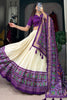 Tantalizing Purple Patola Printed Tussar Silk Traditional Lehenga Choli