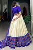 Incredible Blue Patola Printed Tussar Silk Lehenga Choli With Dupatta