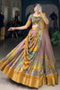 Astonishing Lilac Printed Silk Onam Special Lehenga Choli With Dupatta