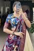 Surprising Off-White Printed Silk Traditional Lehenga Choli With Dupatta