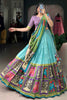 Winning Sea Green Kalamkari Print Silk Festival Wear Lehenga Choli