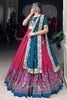Stunning Pink Floral Print Silk Wedding Wear Lehenga Choli With Dupatta