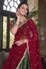 Stunning Green Ikat Print Silk Festival Wear Lehenga Choli With Dupatta