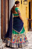 Superb Green Kalamkari Printed Silk Festival Wear Half Saree Lehenga