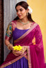 Glamorous Purple Zari Weaving Chanderi Silk Traditional Half Saree Lehenga