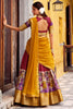 Magnetic Red Kalamkari Printed Chanderi Silk Half Saree Lehenga
