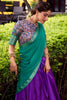 Incredible Purple Zari Weaving Silk Onam Special Half Saree Lehenga Choli