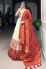 Wonderful Off-White Foil Work Tussar Silk Traditional Lehenga Choli