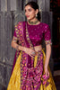 Captivating Mustard Yellow Ikkat Printed Silk Navratri Lehenga Choli