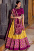 Captivating Mustard Yellow Ikkat Printed Silk Navratri Lehenga Choli