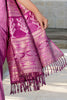 Alluring Purple Ikkat Weaving Silk Festival Wear Saree With Blouse