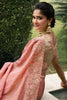 Winsome Peach Embroidery Work Tissue Silk Engagement Wear Saree