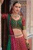 Pretty Red Bandhani Print Silk Wedding Wear Lehenga Choli