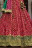 Pretty Red Bandhani Print Silk Wedding Wear Lehenga Choli