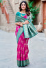 Glamorous Magenta Zari Weaving Silk Function Wear Saree With Blouse