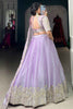 Marvelous Lavender Sequins Work Silk Engagement Wear Lehenga Choli