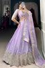 Marvelous Lavender Sequins Work Silk Engagement Wear Lehenga Choli