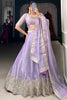 Marvelous Lavender Sequins Work Silk Engagement Wear Lehenga Choli