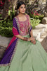 Adorable Sea Green Thread Work Silk Festival Wear Lehenga Choli
