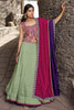 Adorable Sea Green Thread Work Silk Festival Wear Lehenga Choli