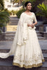 Attractive Off-White Thread Work Silk Wedding Wear Lehenga Choli