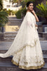 Attractive Off-White Thread Work Silk Wedding Wear Lehenga Choli