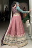 Enjoyable Dusty Pink Thread Embroidered Silk Reception Lehenga Choli