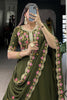 Precious Mehendi Green Thread Work Georgette Mehendi Wear Lehenga Choli