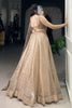 Beautiful Golden Sequins Organza Wedding Lehenga Choli With Dupatta