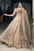 Beautiful Golden Sequins Organza Wedding Lehenga Choli With Dupatta