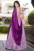 Special Lavender Thread Work Organza Traditional Lehenga Choli