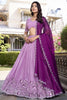 Special Lavender Thread Work Organza Traditional Lehenga Choli