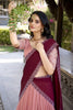 Striking Peach Hotfix Embroidered Organza Function Wear Lehenga Choli