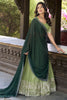 Lavish Pista Green Hotfix Work Organza Mehendi Wear Lehenga Choli