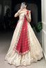 Pretty Off-White Silk Wedding Lehenga Choli With Bandhej Print Dupatta