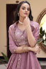 Glorious Pink Pearl Work Organza Engagement Wear Lehenga Choli