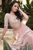 Amazing Baby Pink Thread Embroidered Silk Engagement Lehenga Choli